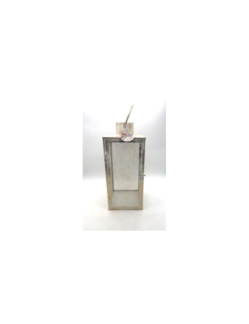 LANTERNA METALLO ORO 45,5x19,5x19,5 CENTIMETRI