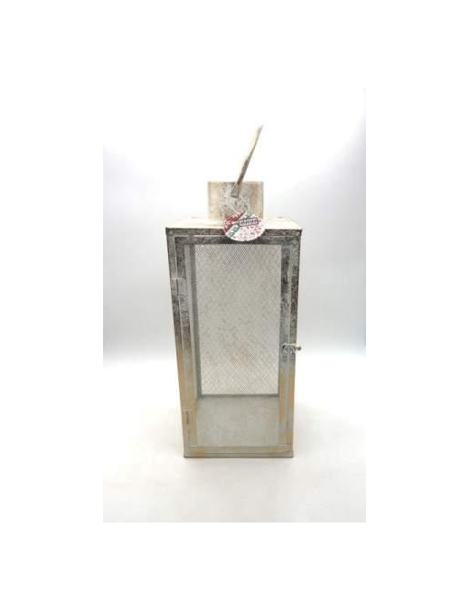 GOLD METAL LANTERN 45.5x19.5x19.5 CENTIMETERS