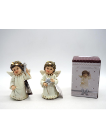 CREAM-RED ANGEL 12 CM WITH LIGHT