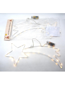 STELLA COMETA METALLO CON LUCI 20x48
