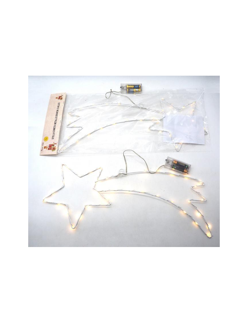 STELLA COMETA METALLO CON LUCI 20x48