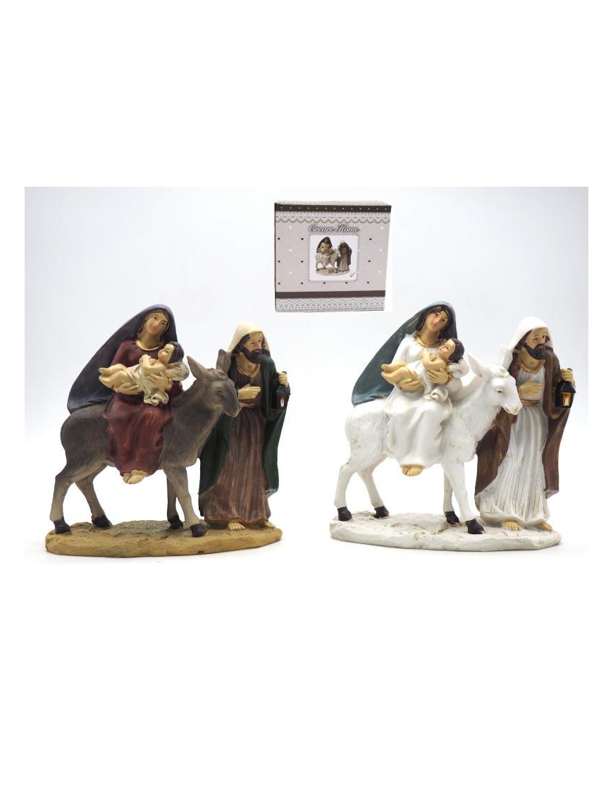 NATIVITY WITH DONKEY 15 CENTIMETERS