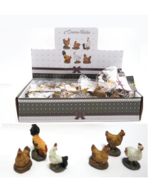 ANIMALE AIA 3 PEZZI CHIOCCIA/GALLO/GALLINA 70