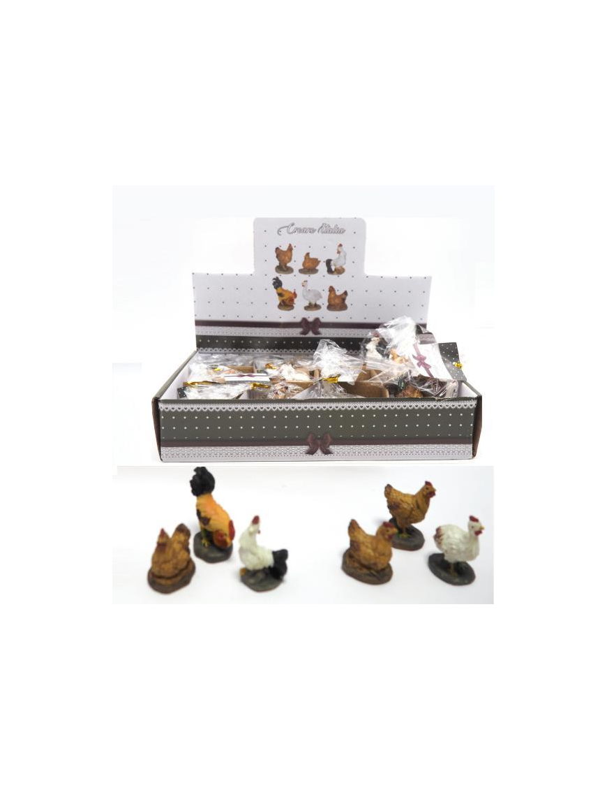 ANIMAL AIA 3 PIECES HEN/COCK/HEN 70