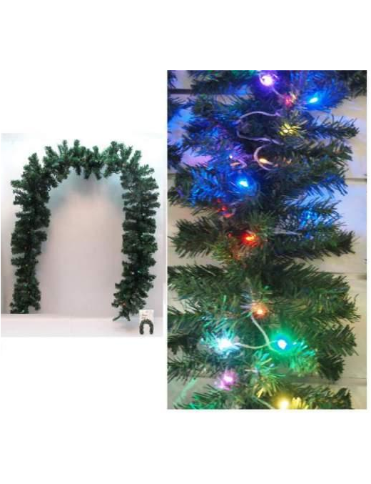 MULTICOLOR GARLAND 2.7 METERS DIAMETER 26 CENTIMETERS