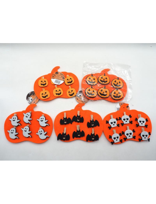 6 PIECE PEGS WITH ASSORTED SUBJECTS