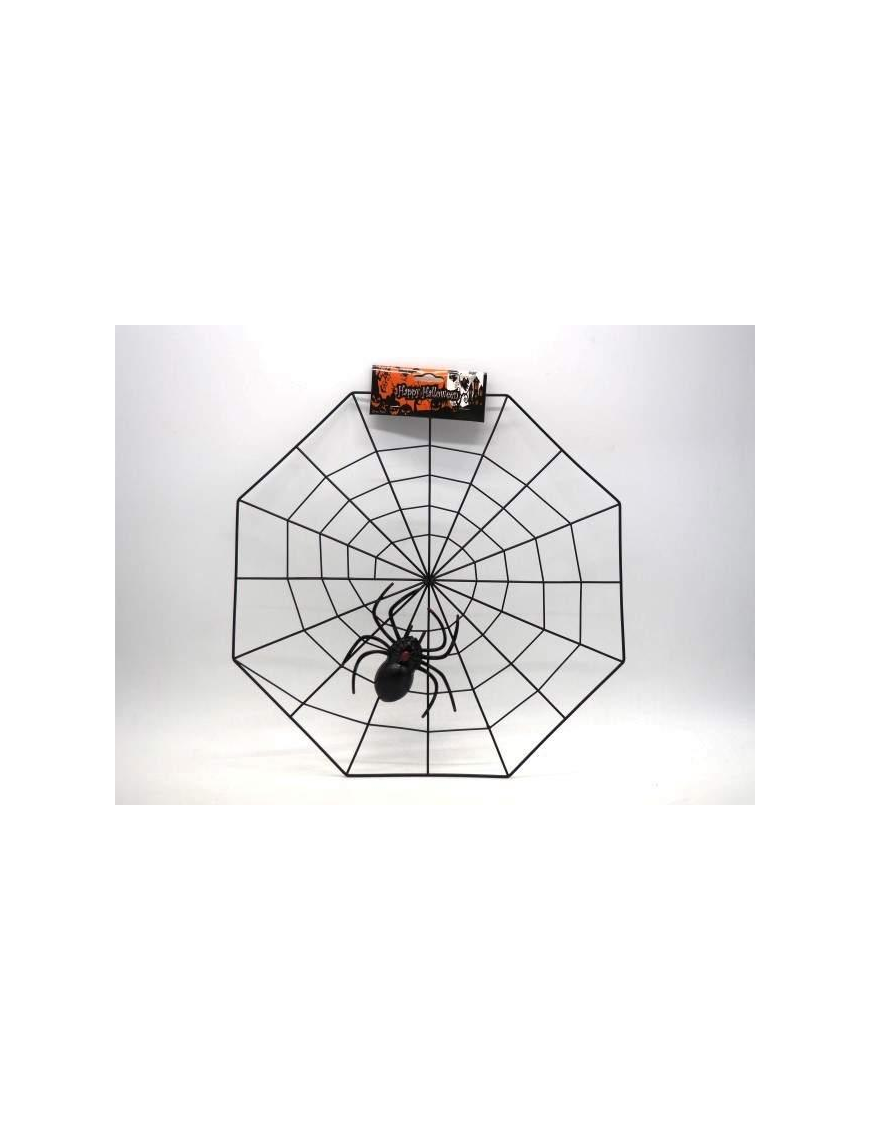 RAGNATELA PLASTICA CON RAGNO 33cm