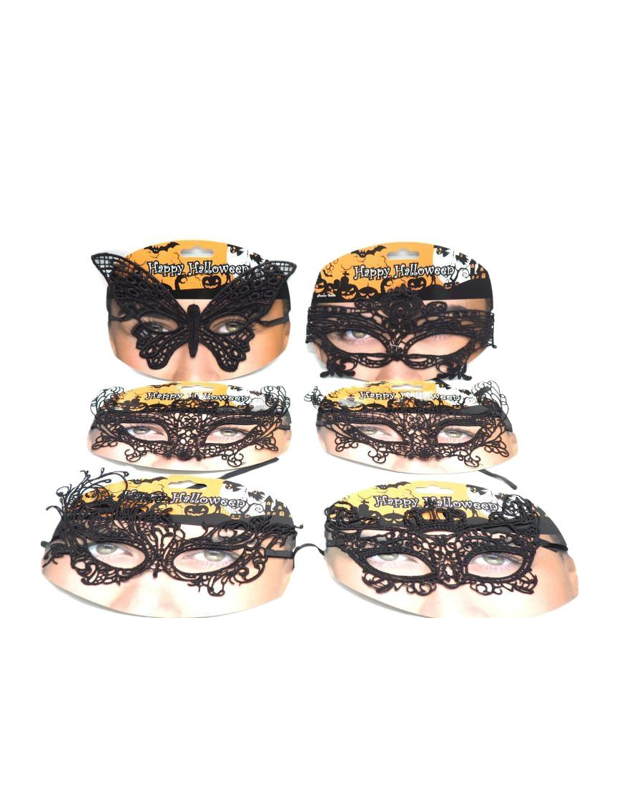 BLACK LACE MASK