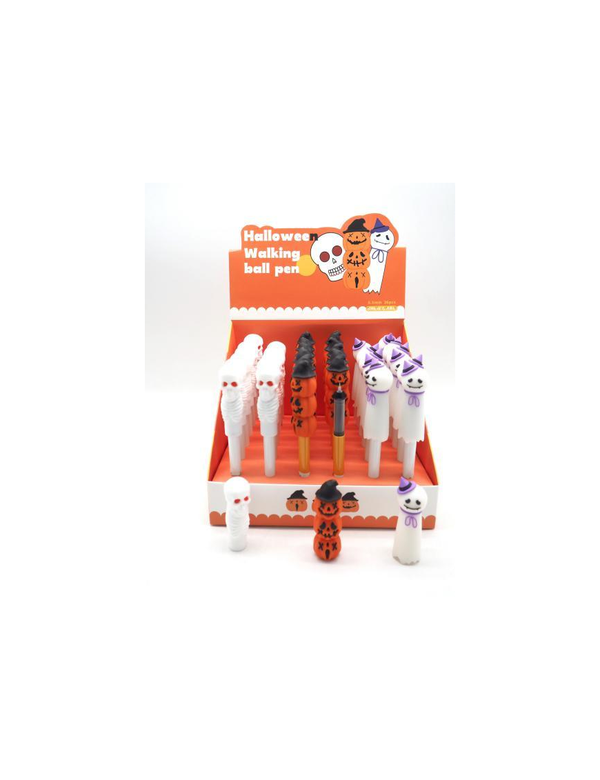 PEN WITH FANTASY HALLOWEEN PATTERN+PUMPKIN+SKULL
