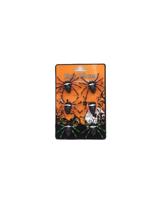 HALLOWEEN SPIDER BLISTER 5cm 6 PIECES