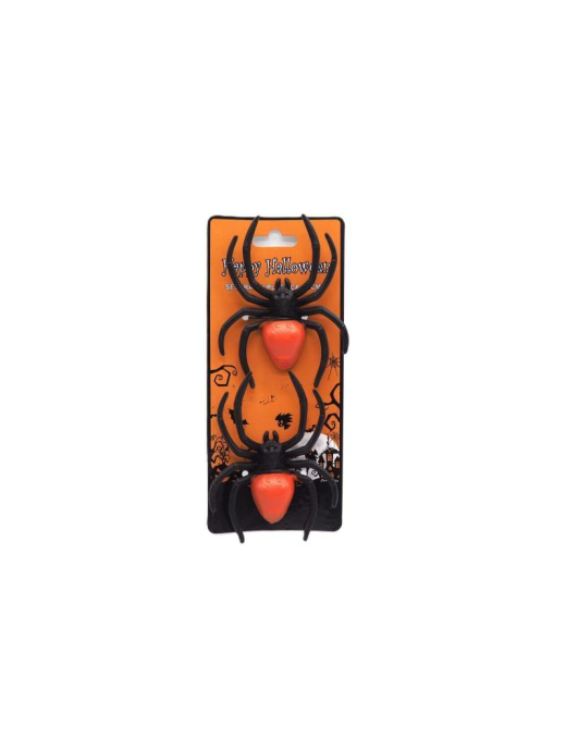 HALLOWEEN SPIDER BLISTER 10cm 2 PIECES