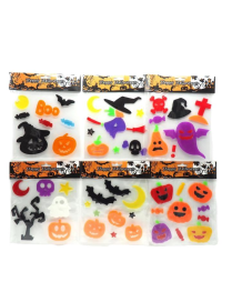 WINDOW STICKERS WITH HALLOWEEN GEL SUBJECT