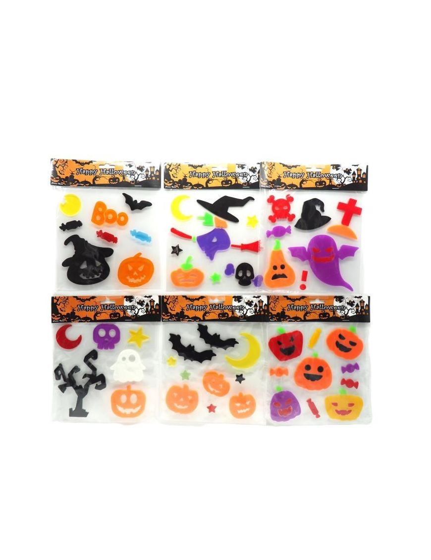 WINDOW STICKERS WITH HALLOWEEN GEL SUBJECT