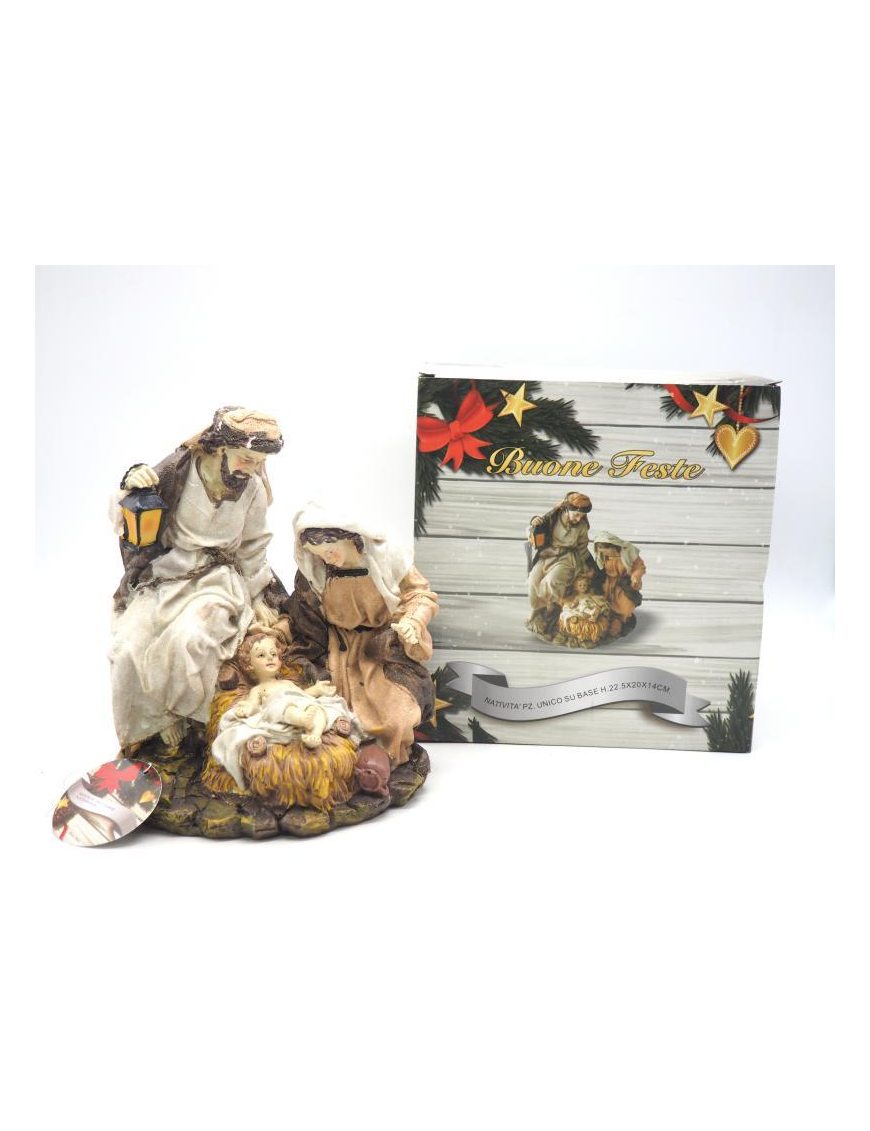 NATURAL NATIVITY ON A 14 CENTIMETER BASE