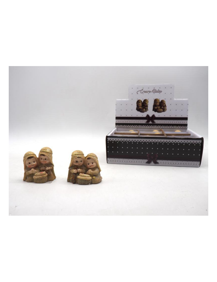NATIVITY 6 CENTIMETER ASSORTED GLITTER