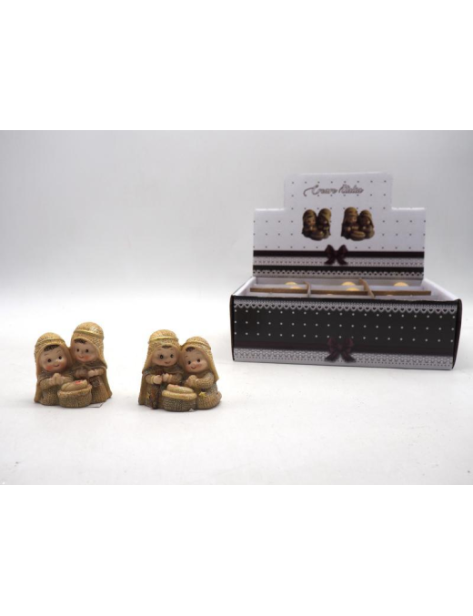 NATIVITY 6 CENTIMETER ASSORTED GLITTER