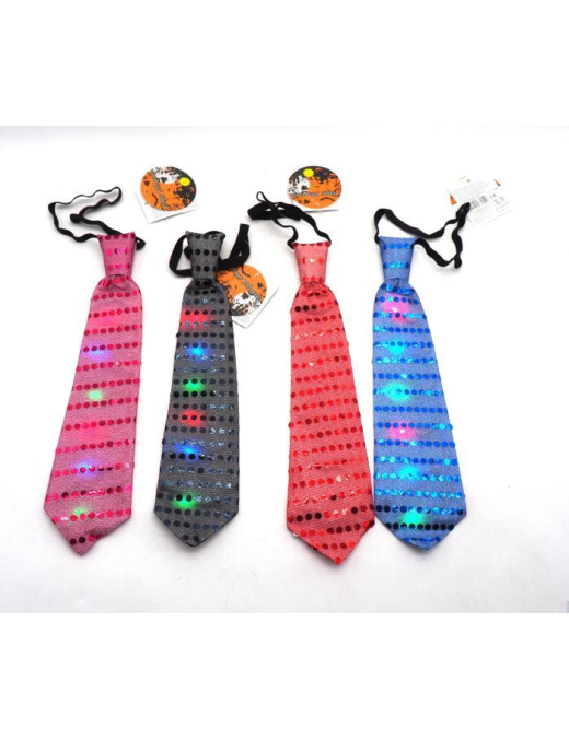 SATIN TIE WITH SEQUINS 37x8cm