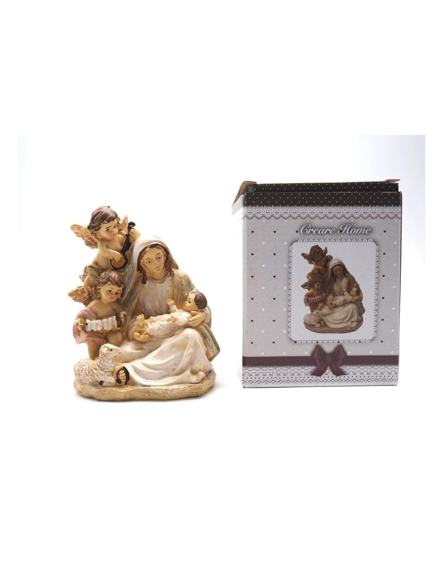 NATIVITY 14 CENTIMETERS WITH ANGELS