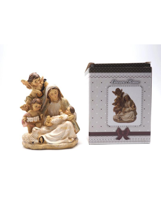 NATIVITY 14 CENTIMETERS WITH ANGELS