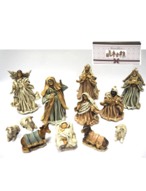 NATIVITY SET 12 PIECES 13 CENTIMETERS COLOR