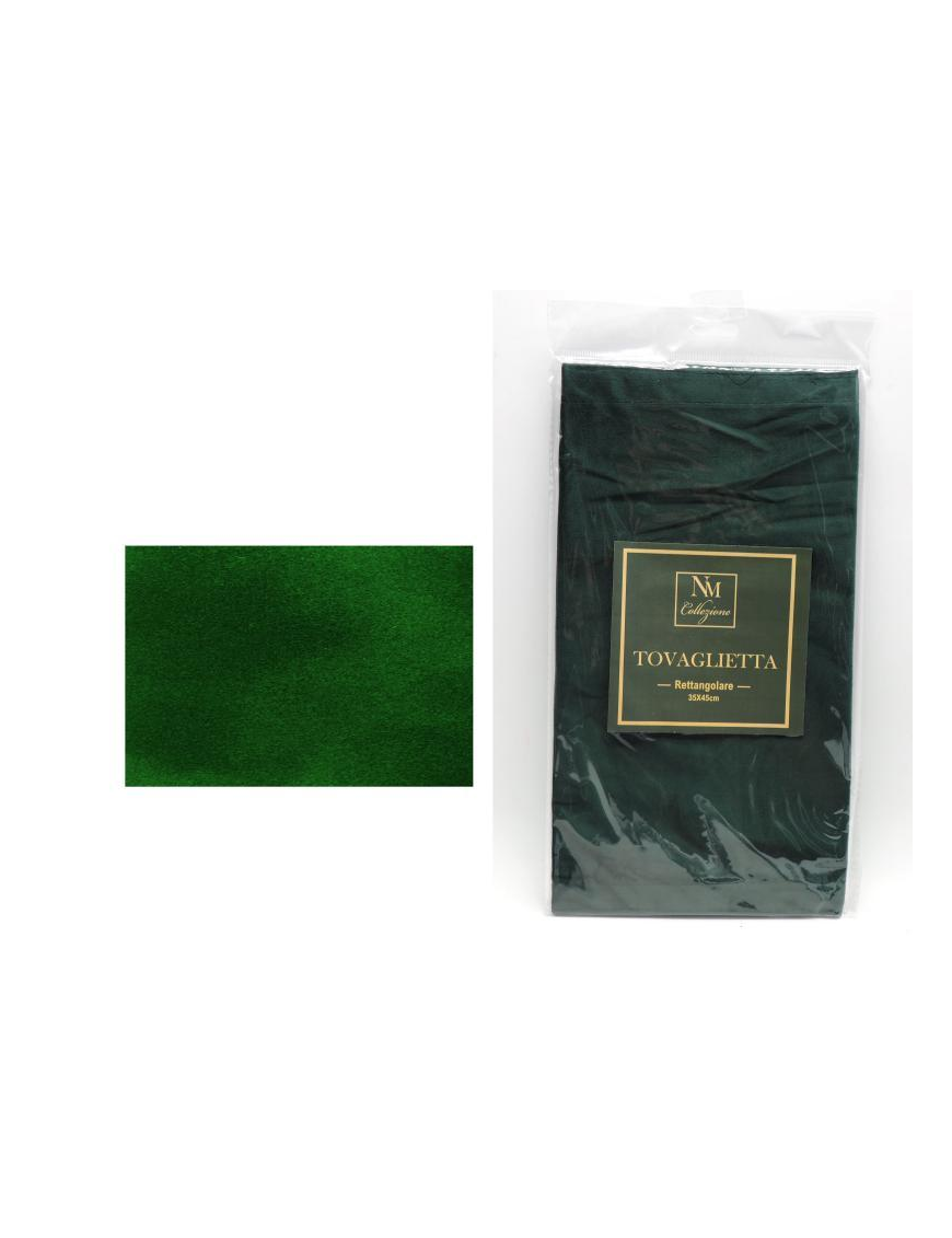 GREEN VELVET PLACEMAT 45x35 CENTIMETERS
