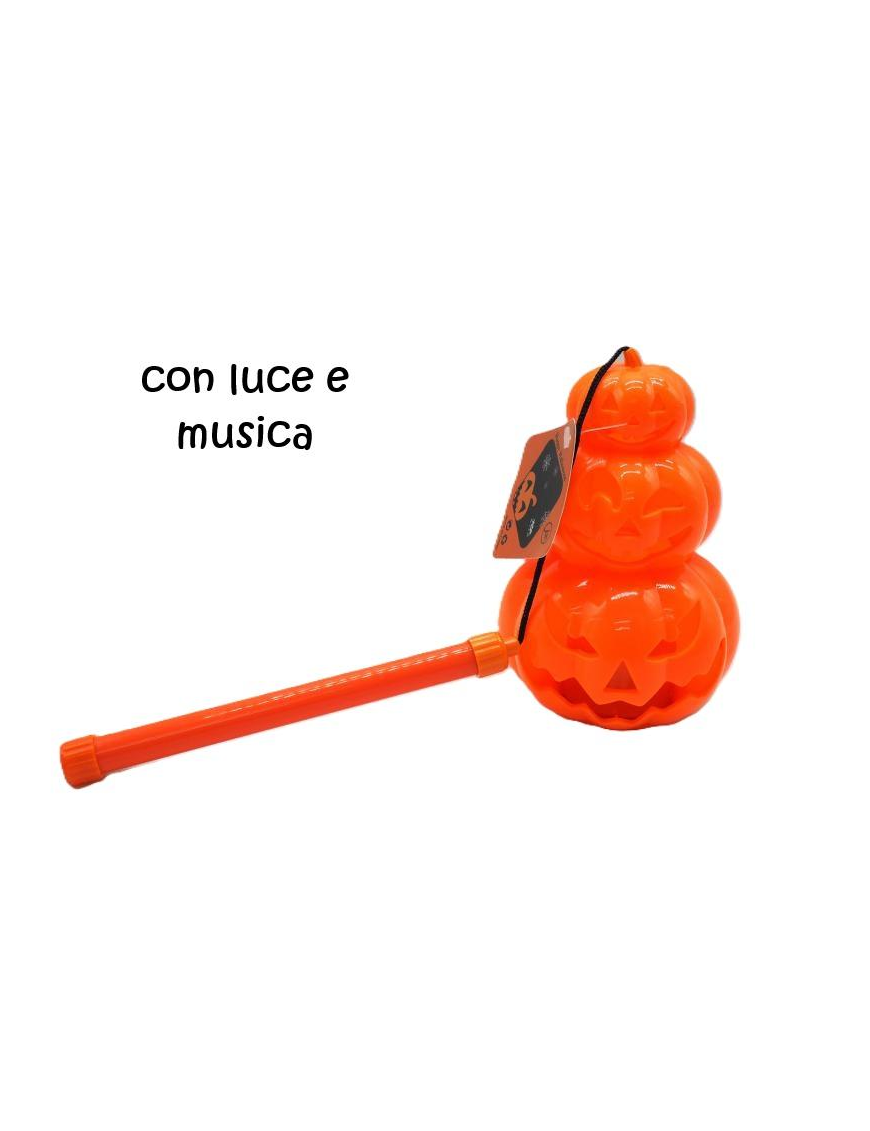 PLASTIC PUMPKIN WITH LIGHT AND SOUND