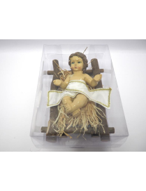 GESU' BAMBINO CON CULLA LEGNO 7cm