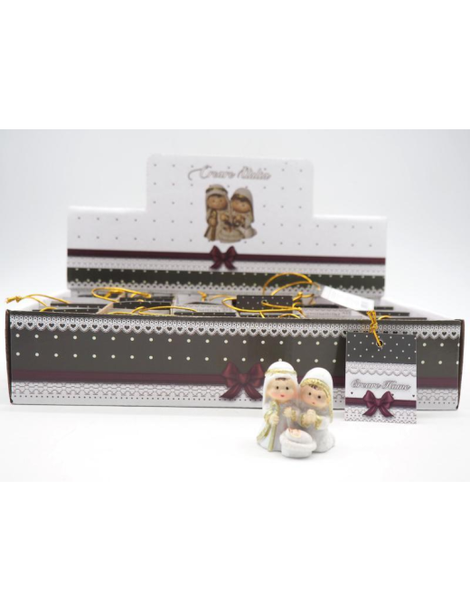 NATIVITY WHITE POLYRESIN 4.2cm