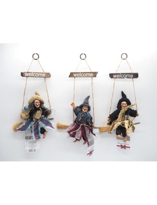 BEFANA APPENDINO 15cm CON SCOPA