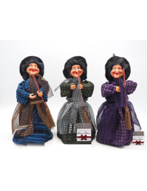 BEFANA PORTA DOLCI 25cm CON SCOPA