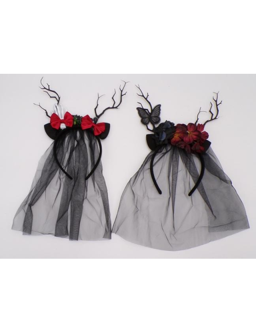 CERCHIETTO CON CORNA+DECORAZIONI