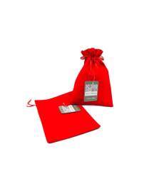 SACCHETTO VELLUTO ROSSO 23x16cm 71379