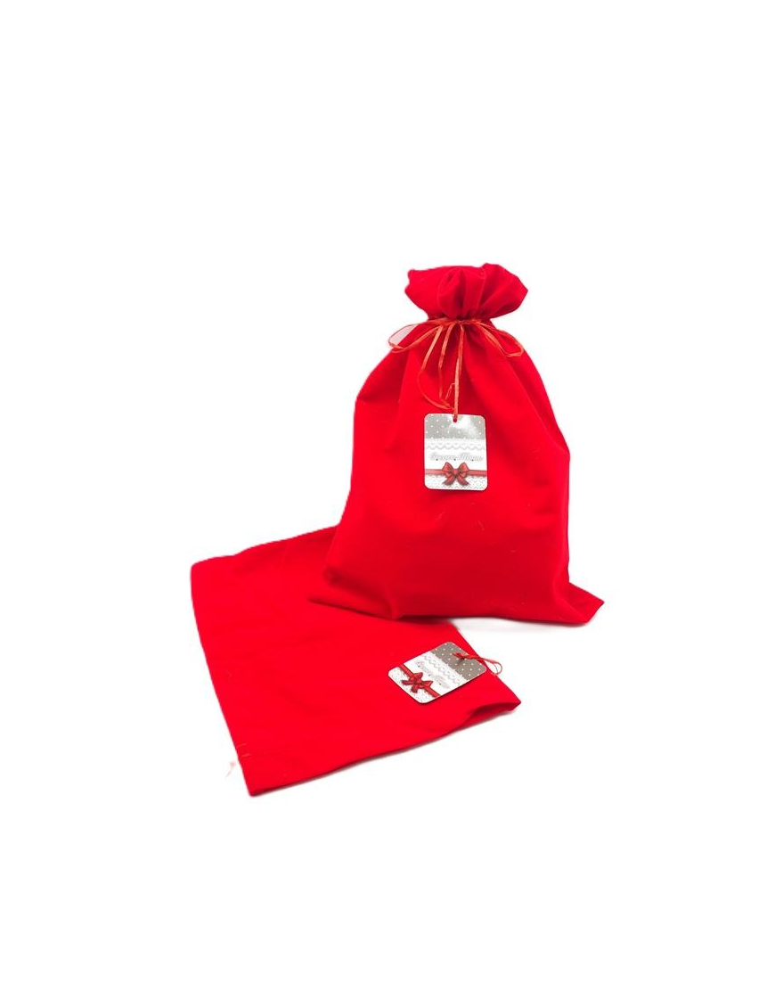 SACCHETTO VELLUTO ROSSO 30x23cm 71380