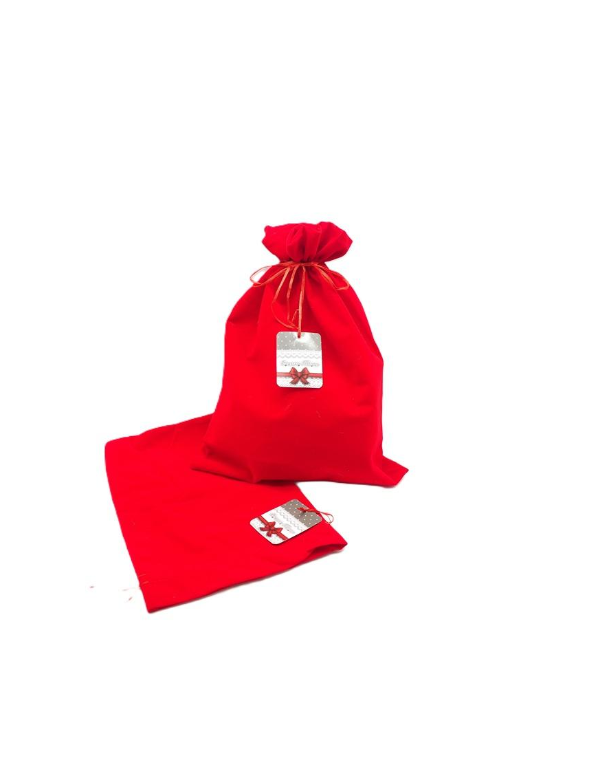 SACCHETTO VELLUTO ROSSO 40x30cm 32443