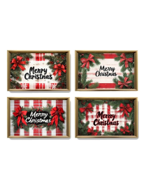 VASSOIO MDF MERRY XMAS RETT. 34,8x20cm