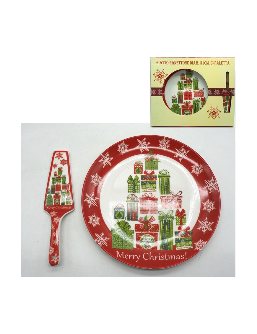 PIATTO PANETTONE C/PALETTA 31cm 27855