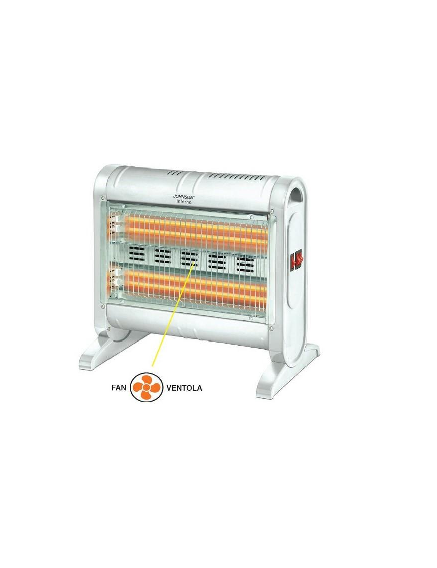 STUFA AL QUARZO 2 ELEMENTI 800W INFERNO