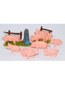 ANIMALI MAIALINI LUCIDI 6pezzi ASSORTITI