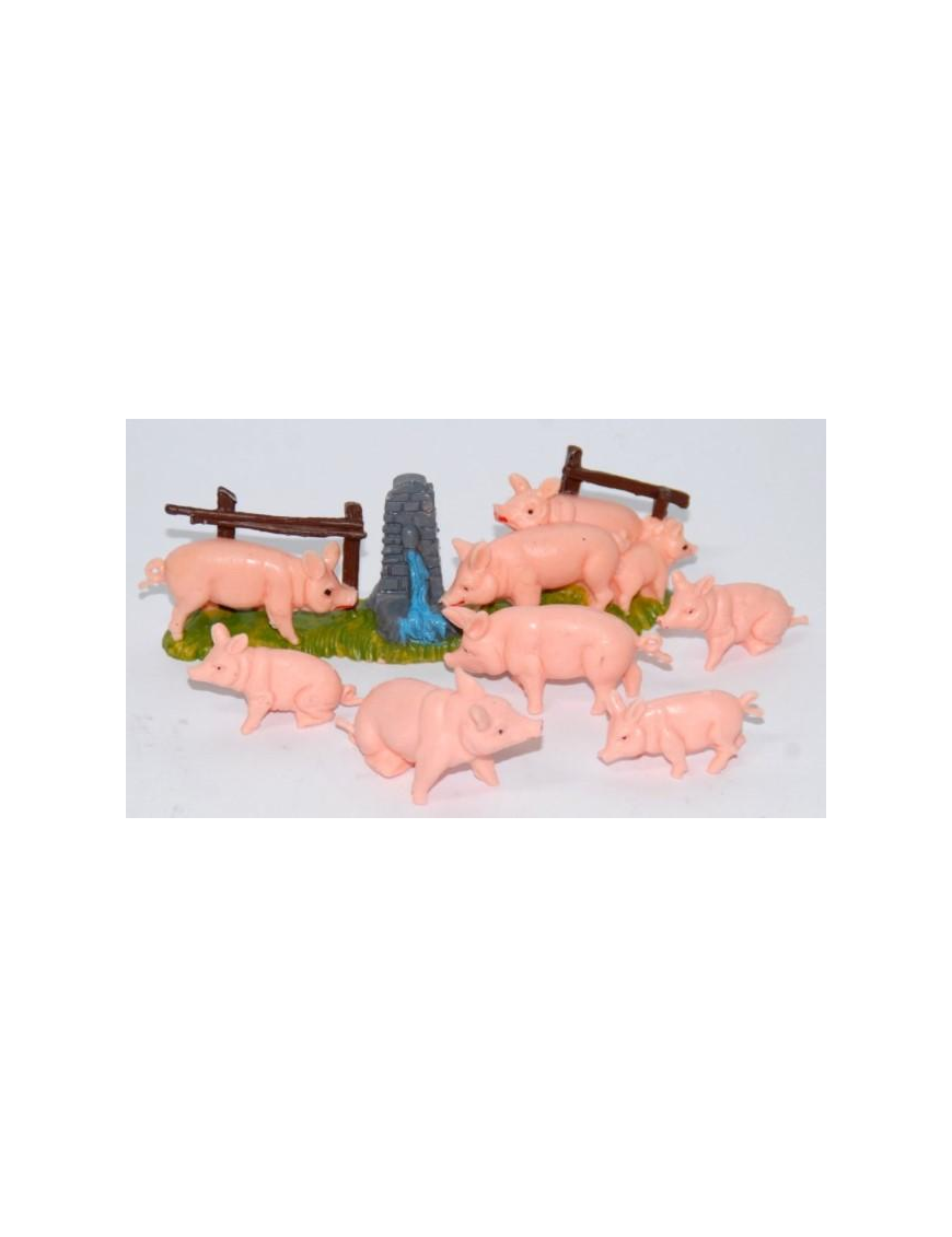 ANIMALI MAIALINI LUCIDI 6pezzi ASSORTITI