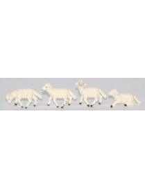 SHEEP ANIMALS 4cm GLOSS 24 pieces