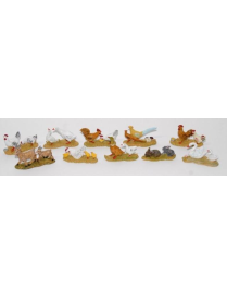 ANIMALI GRUPPO LUCIDO 5pezzi (adatto presepe h 10cm)