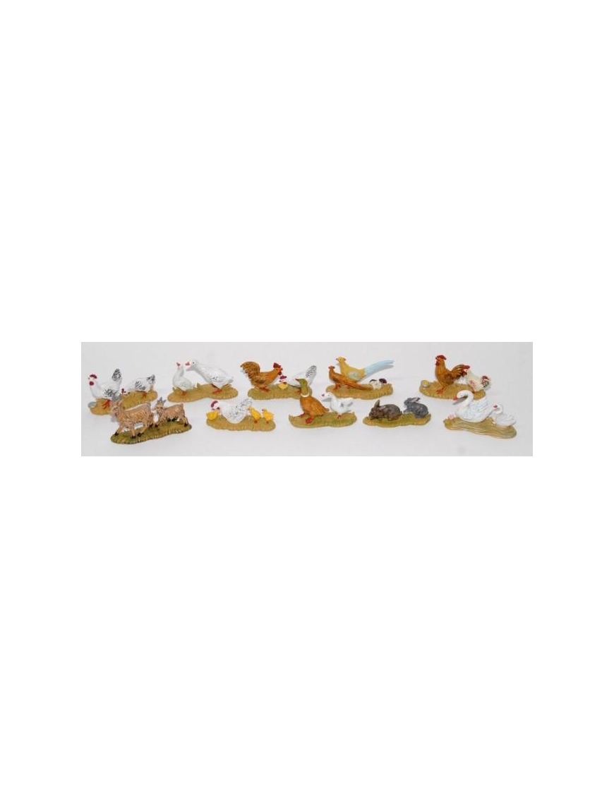 ANIMALI GRUPPO LUCIDO 5pezzi (adatto presepe h 10cm)