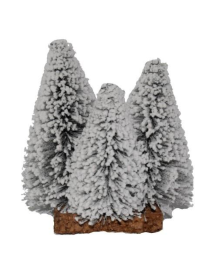 TREES 22cm PINE TREES WITH SNOW GROUP OF 3 PINES