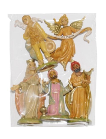 CHARACTERS 9cm THREE KINGS+SHEPHERD+GLORY 5 pieces