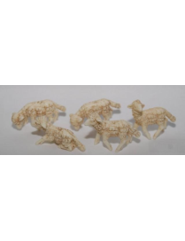 SHEEP ANIMALS 4x3cm 5 pieces