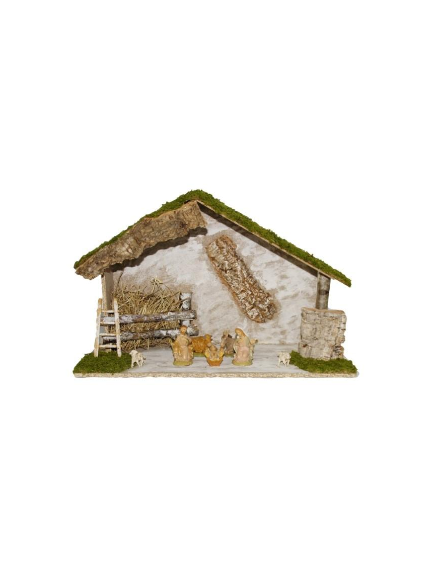 HUT 50x21x32cm WITH 7 FIGURES 8.2cm