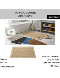 TAPPETO BAGNO COTONE TOKYO 50x80