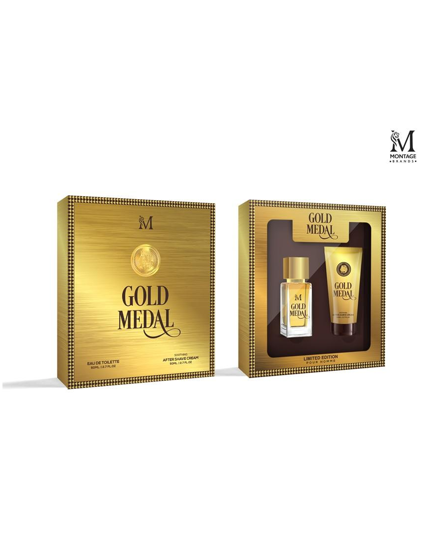 CONF. REGALO 2pz UOMO GOLD MEDAL FOR MEN