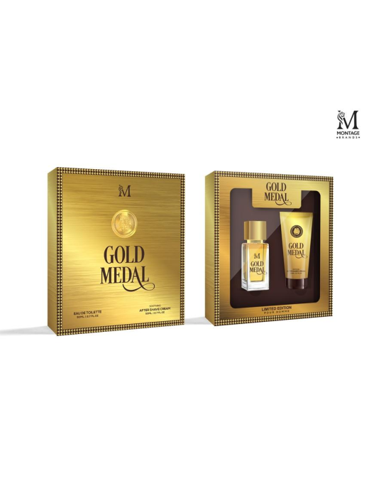 CONF. REGALO 2pz UOMO GOLD MEDAL FOR MEN