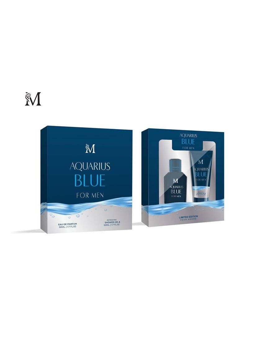 CONF. REGALO 2pz UOMO AQUARIUS BLUE FOR